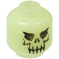 Lego hlava, (3626bpx115 GLOW IN DARK TRANS)